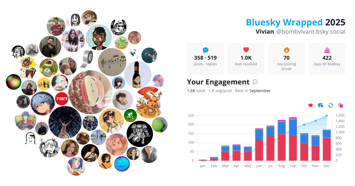Your Bluesky Wrapped 2025 preview