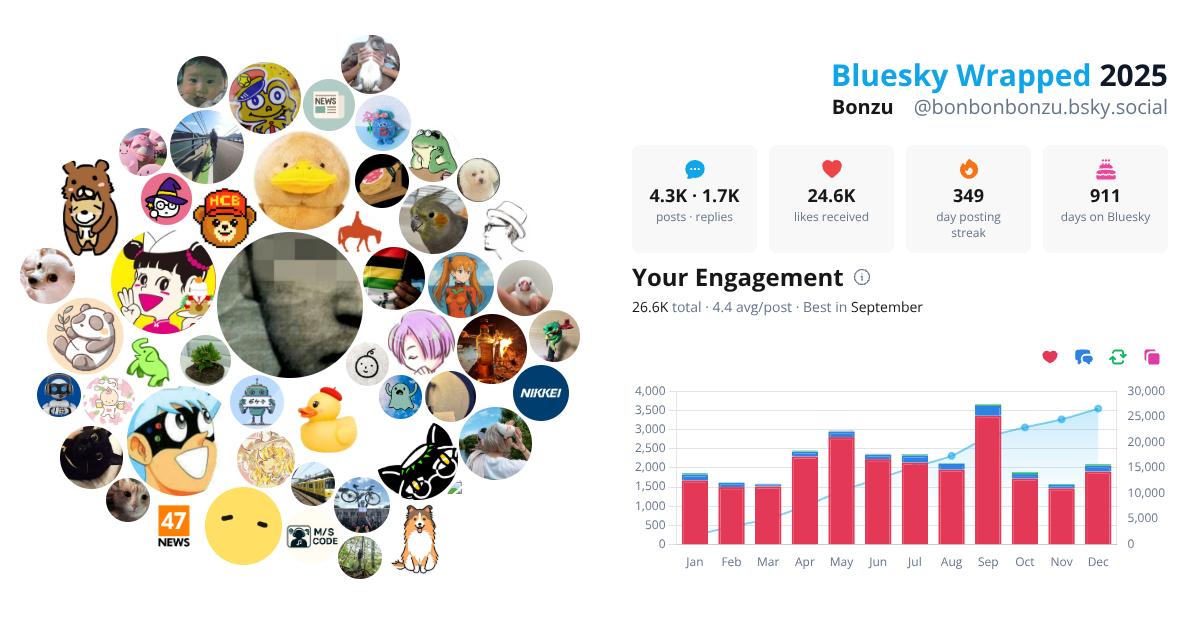 Your Bluesky Wrapped 2025 preview