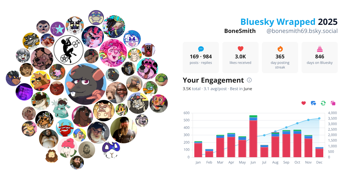 Your Bluesky Wrapped 2025 preview
