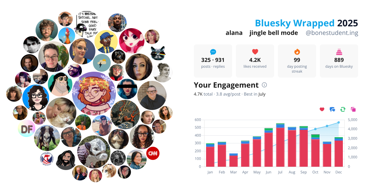Your Bluesky Wrapped 2025 preview
