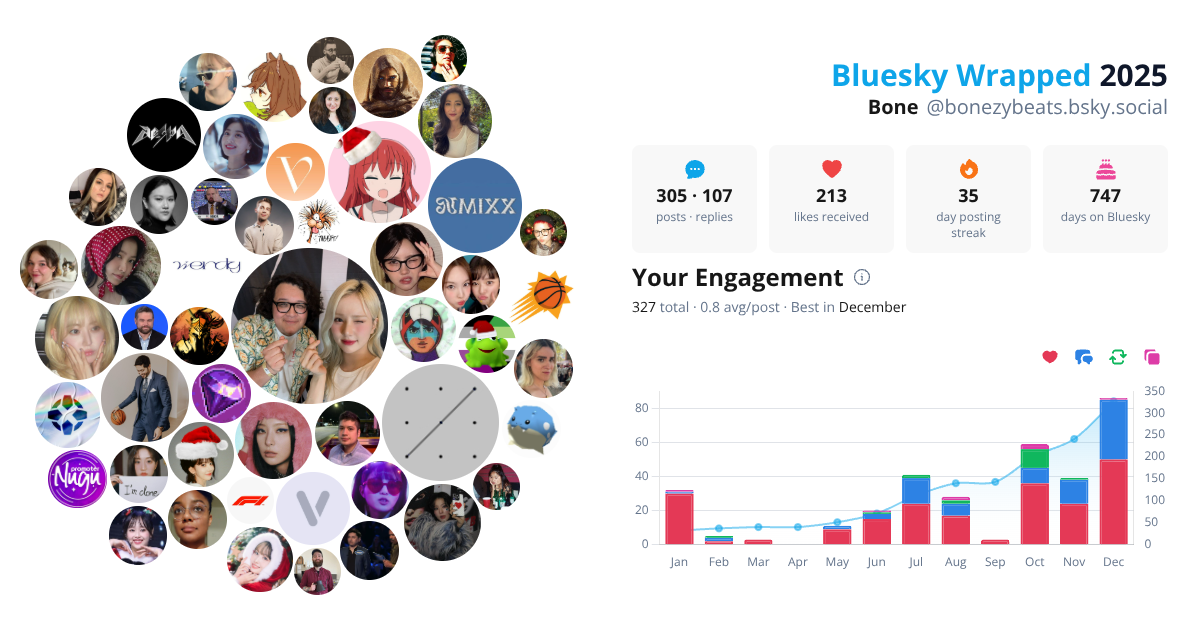 Your Bluesky Wrapped 2025 preview