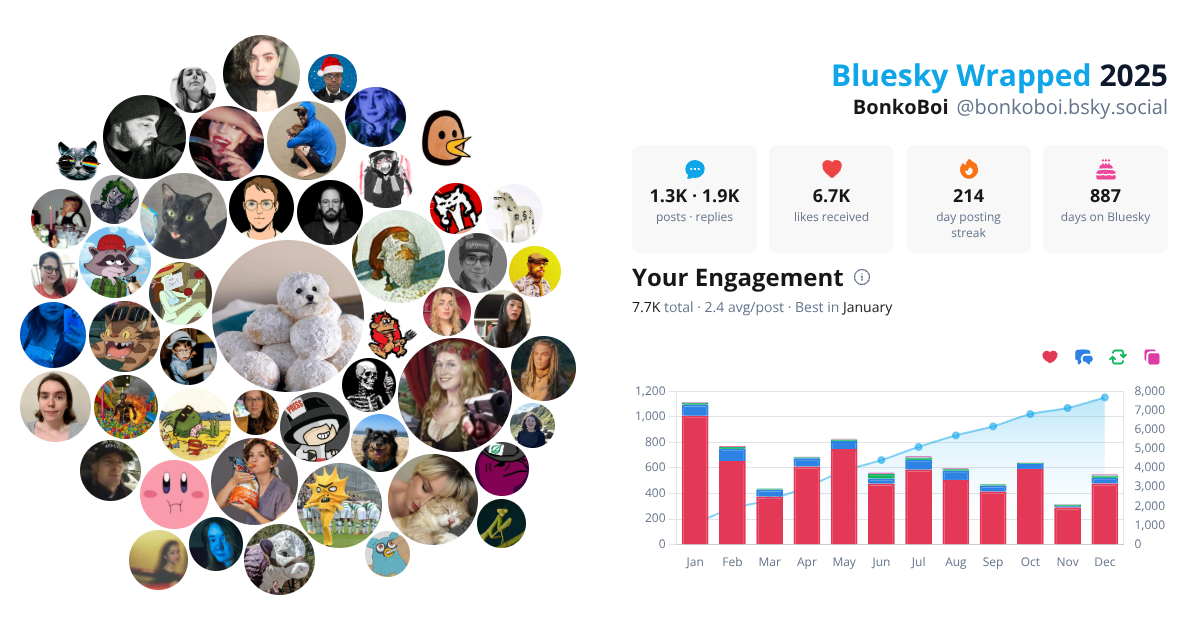 Your Bluesky Wrapped 2025 preview