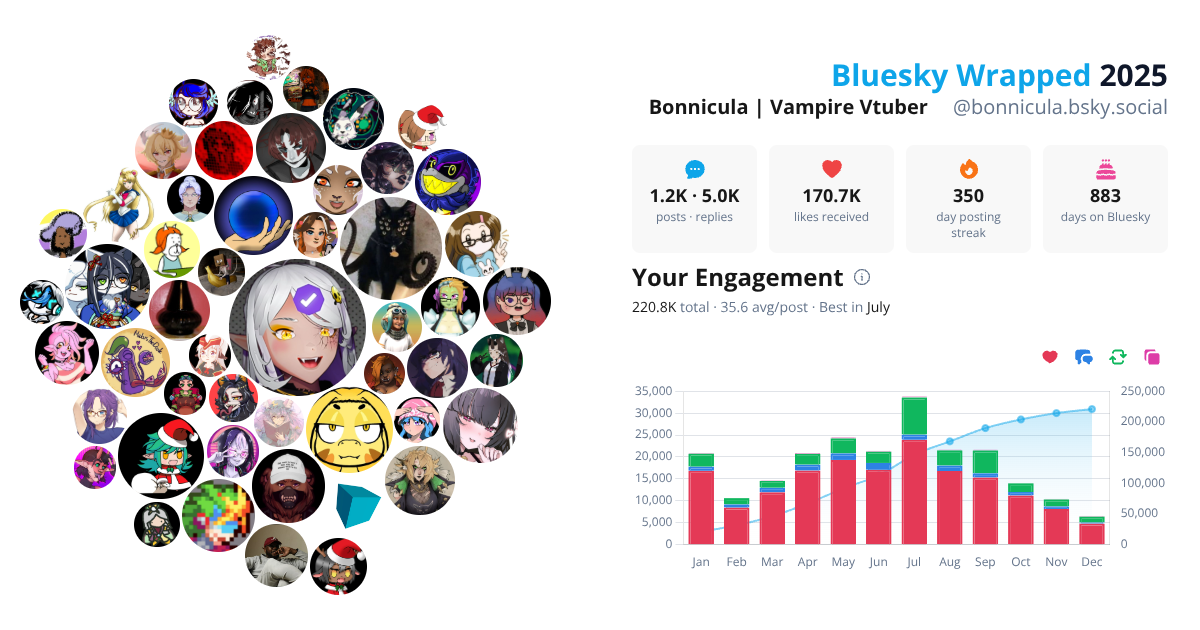 Your Bluesky Wrapped 2025 preview