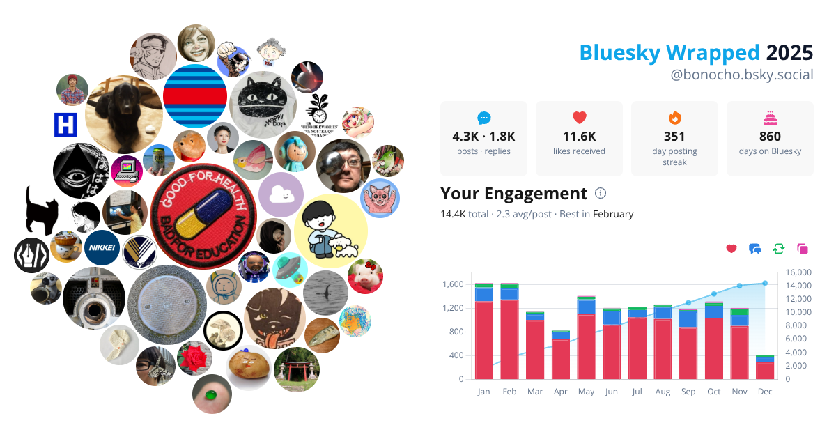 Your Bluesky Wrapped 2025 preview