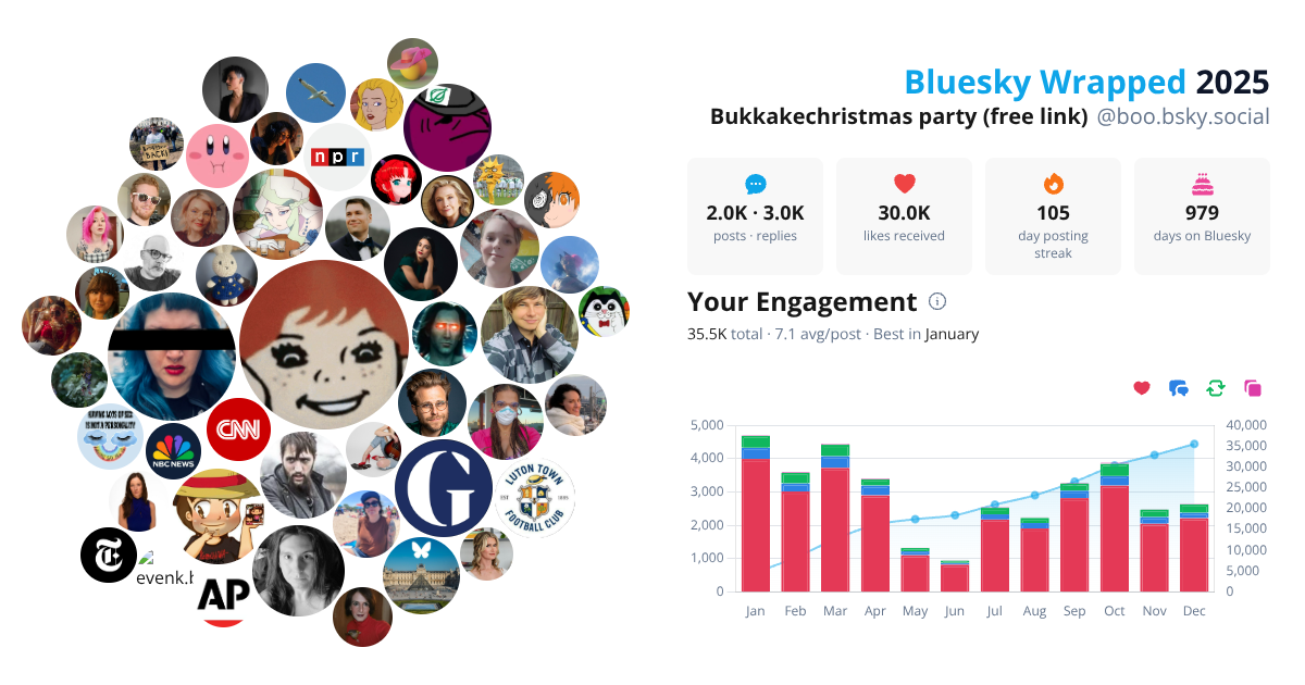 Your Bluesky Wrapped 2025 preview