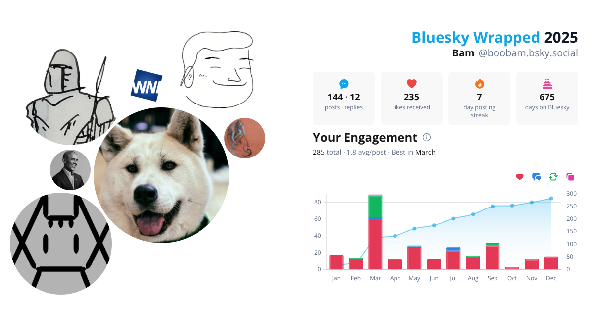 Your Bluesky Wrapped 2025 preview
