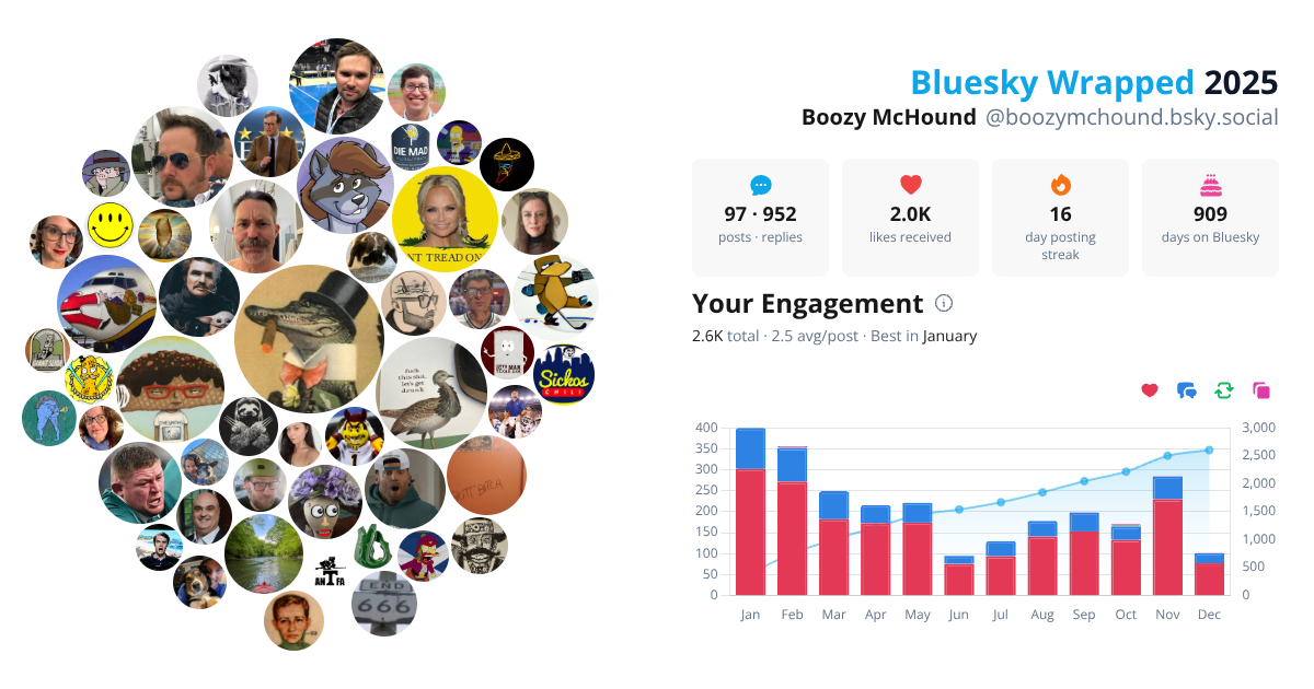 Your Bluesky Wrapped 2025 preview