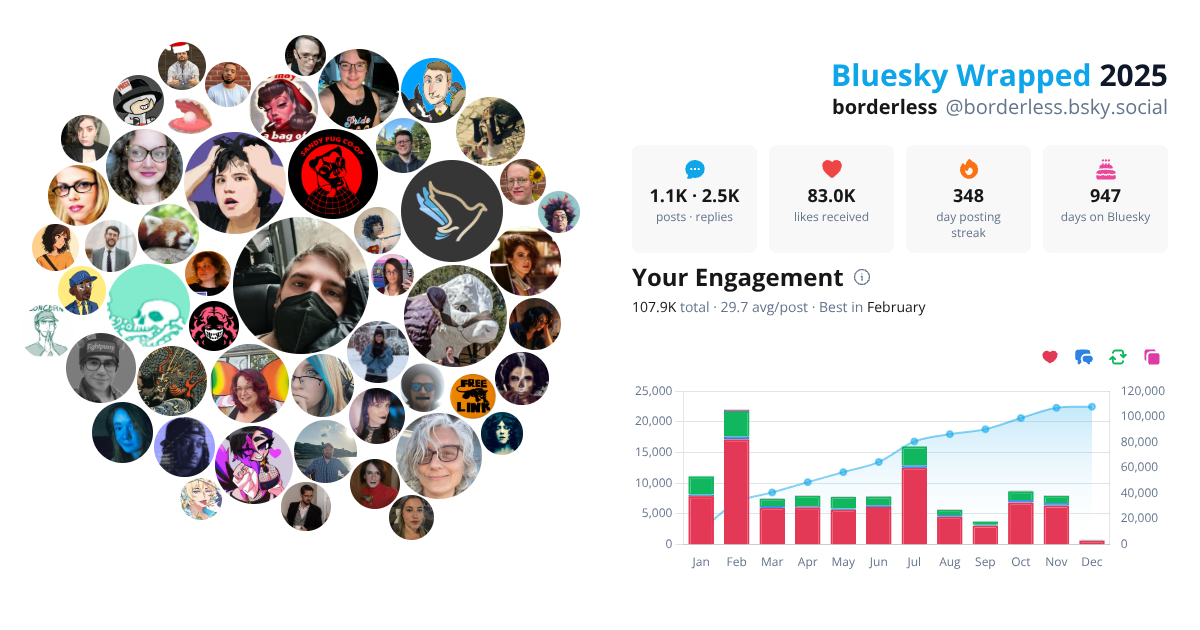 Your Bluesky Wrapped 2025 preview