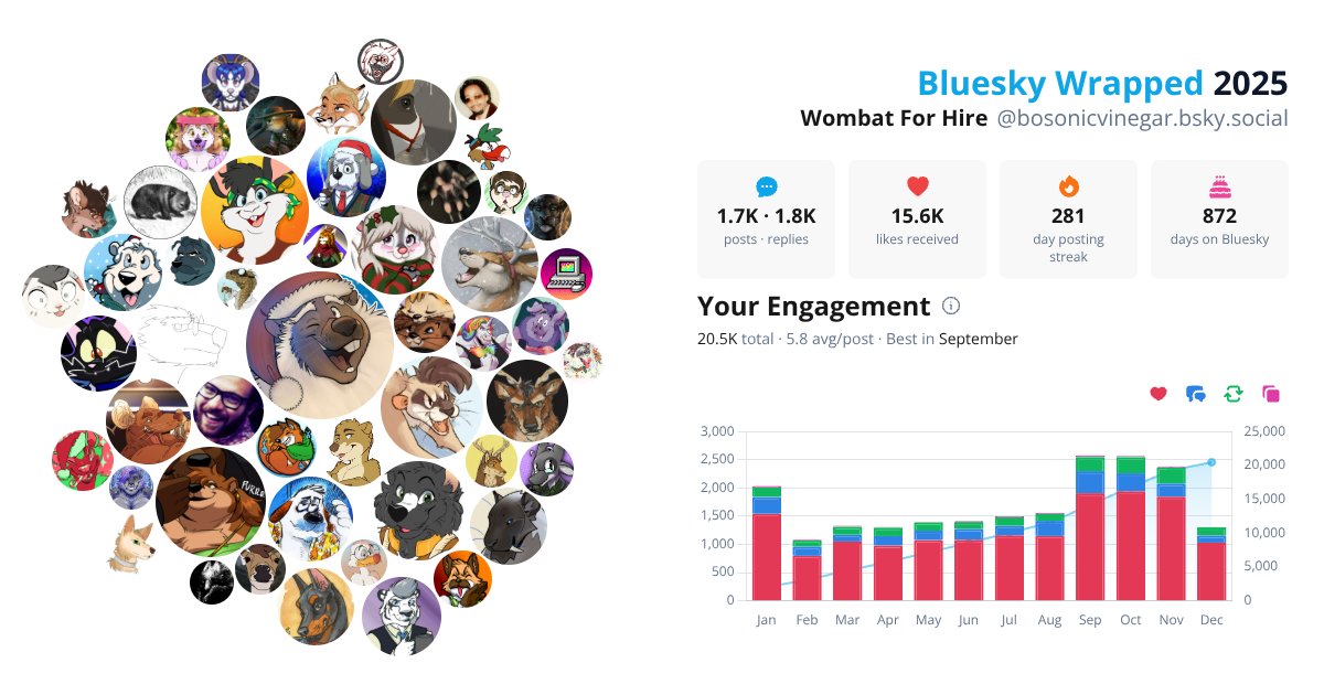 Your Bluesky Wrapped 2025 preview