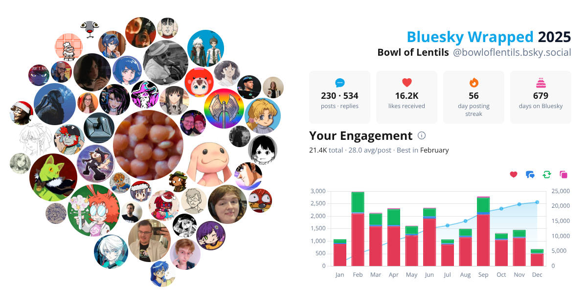 Your Bluesky Wrapped 2025 preview