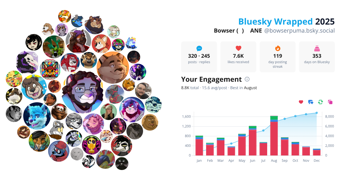 Your Bluesky Wrapped 2025 preview