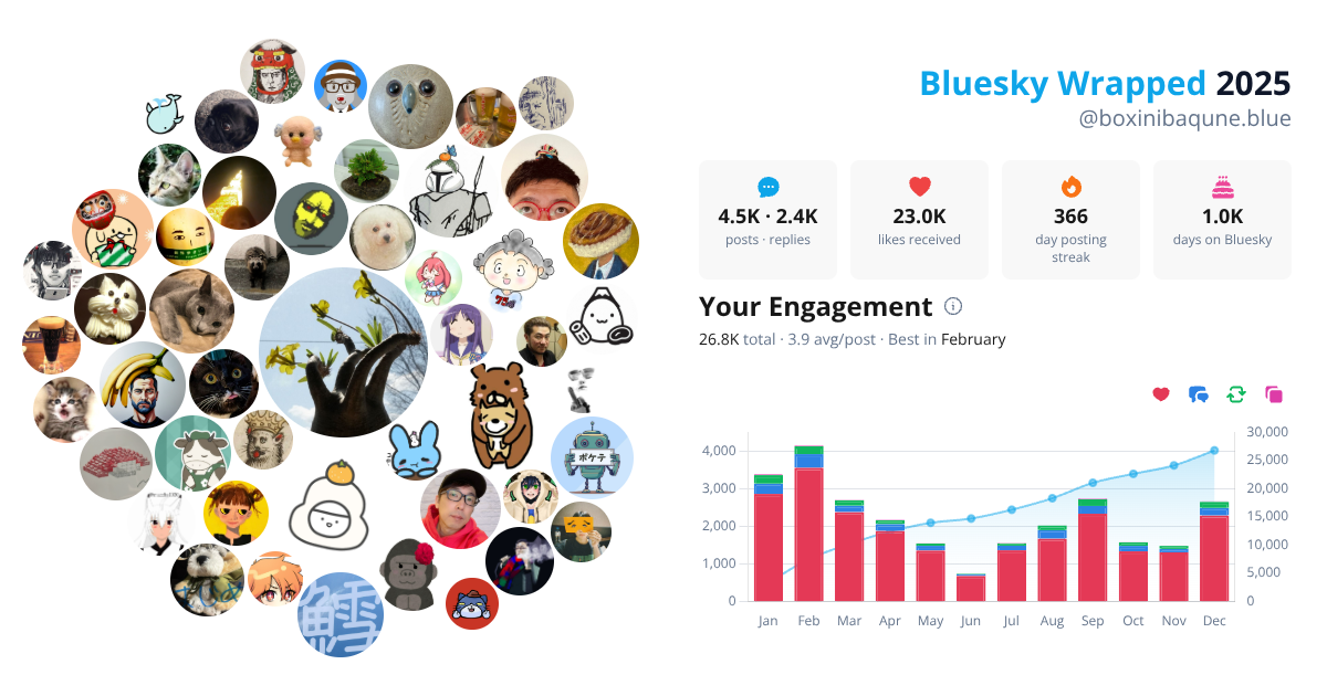 Your Bluesky Wrapped 2025 preview