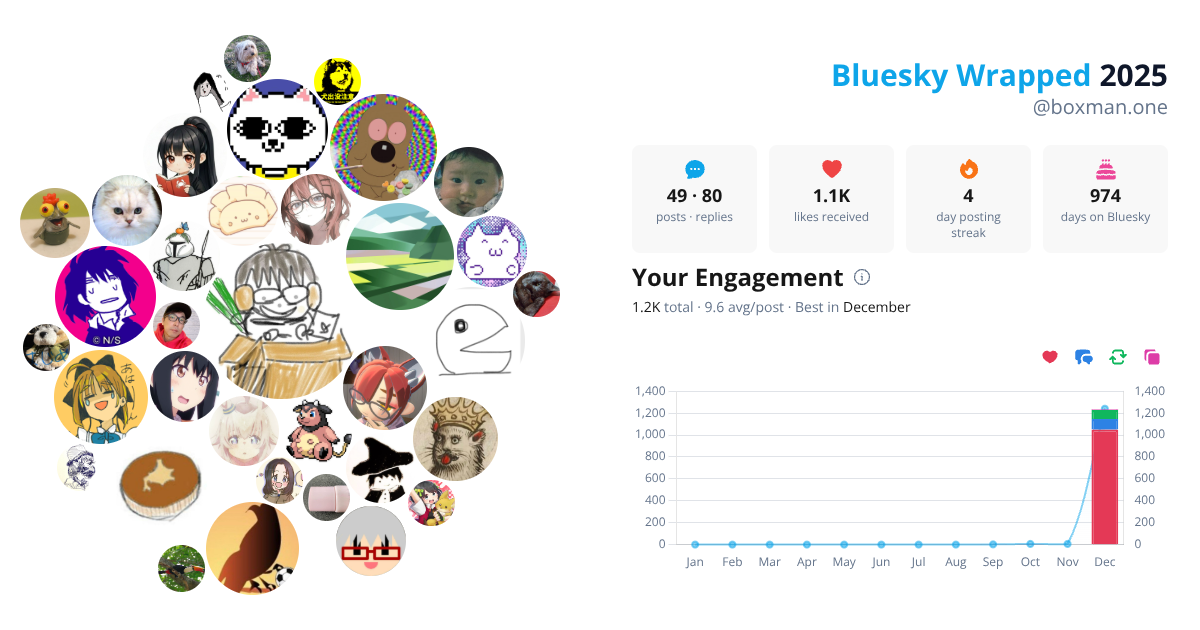 Your Bluesky Wrapped 2025 preview
