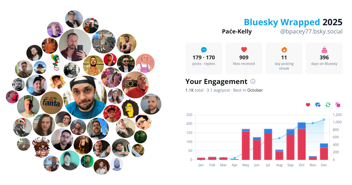 Your Bluesky Wrapped 2025 preview