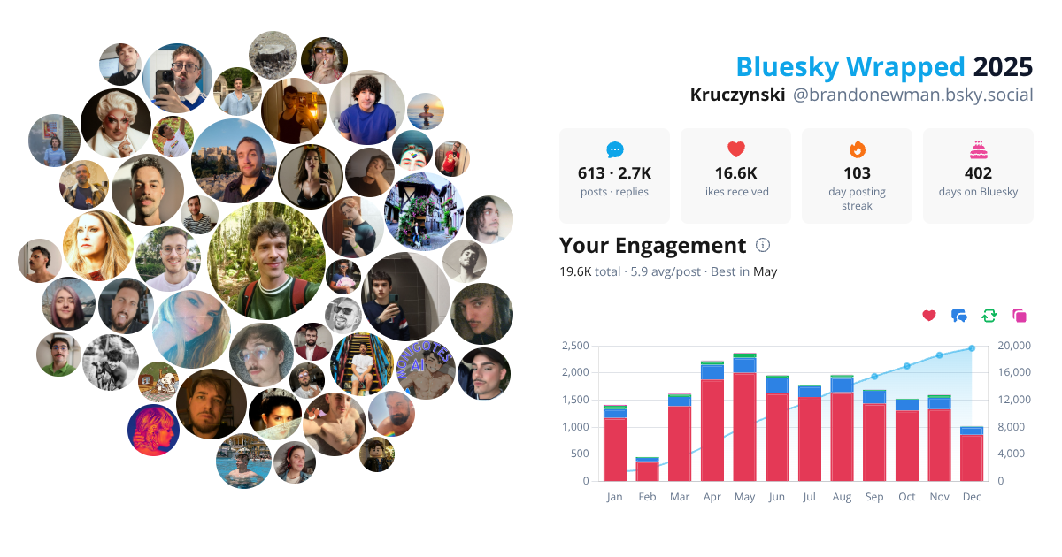 Your Bluesky Wrapped 2025 preview