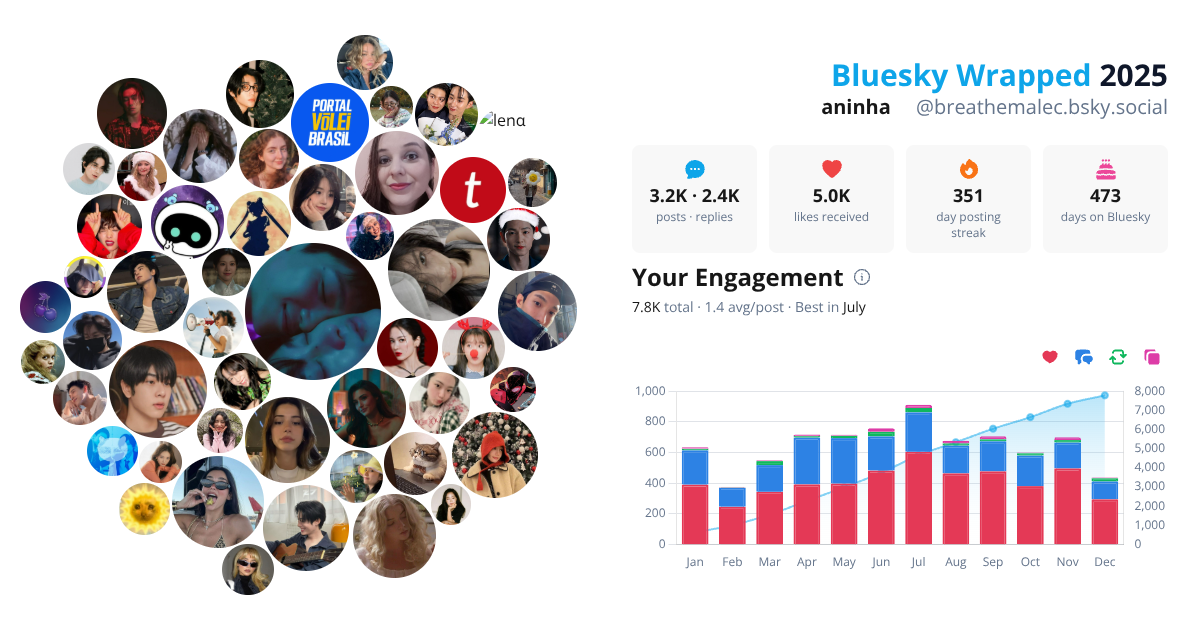 Your Bluesky Wrapped 2025 preview