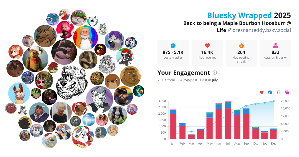 Your Bluesky Wrapped 2025 preview
