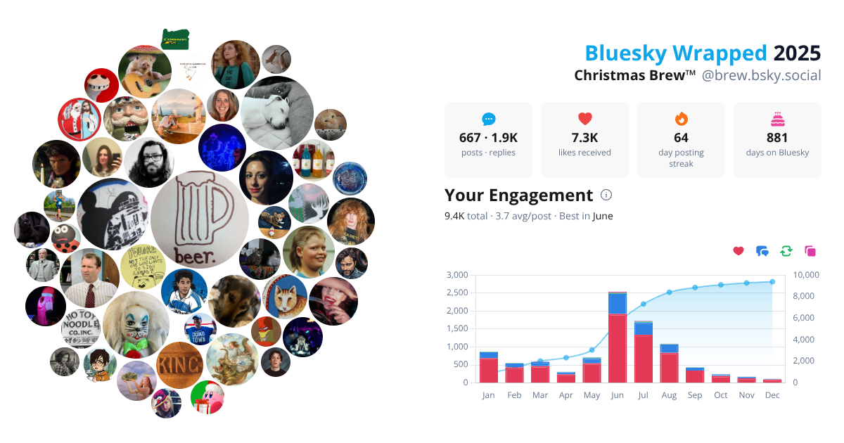 Your Bluesky Wrapped 2025 preview