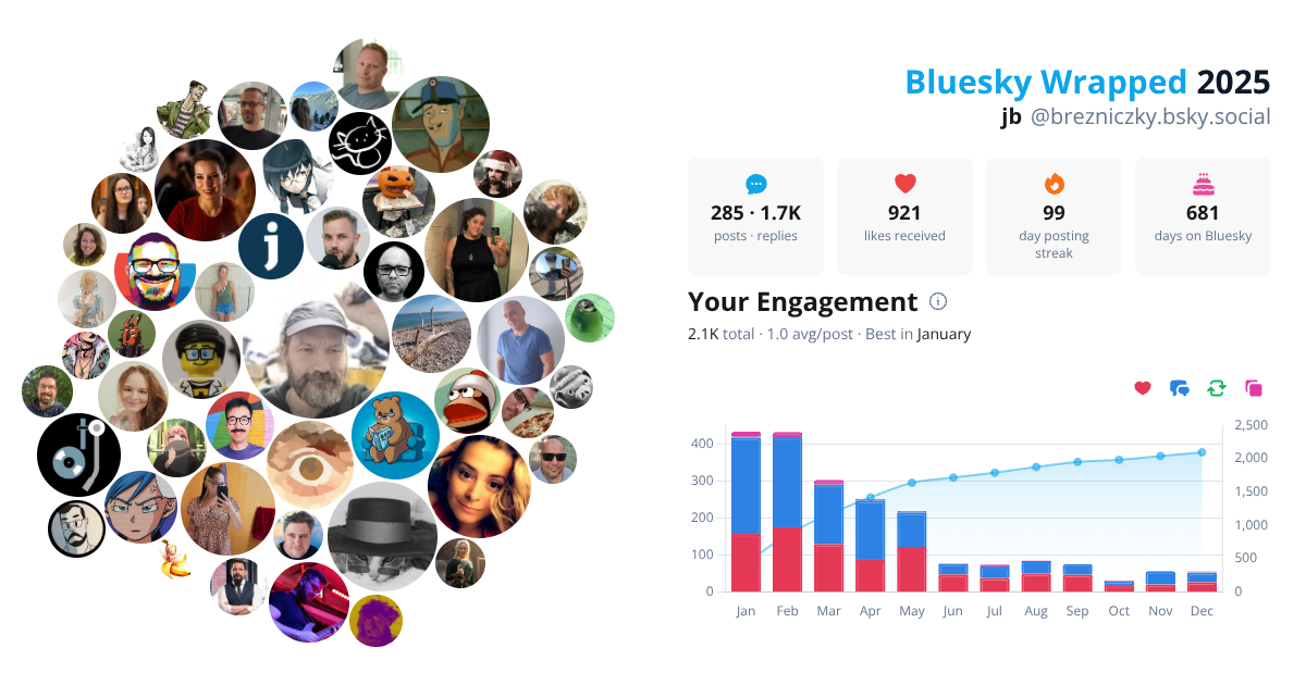 Your Bluesky Wrapped 2025 preview