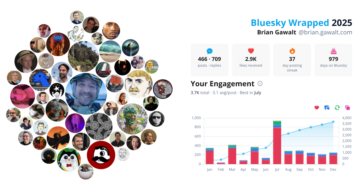 Your Bluesky Wrapped 2025 preview