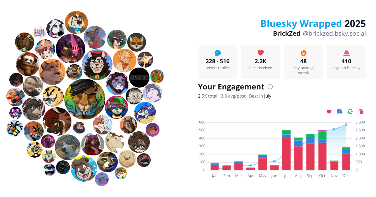 Your Bluesky Wrapped 2025 preview