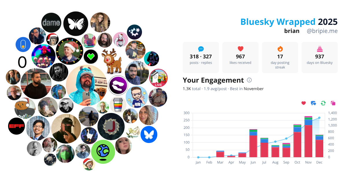 Your Bluesky Wrapped 2025 preview