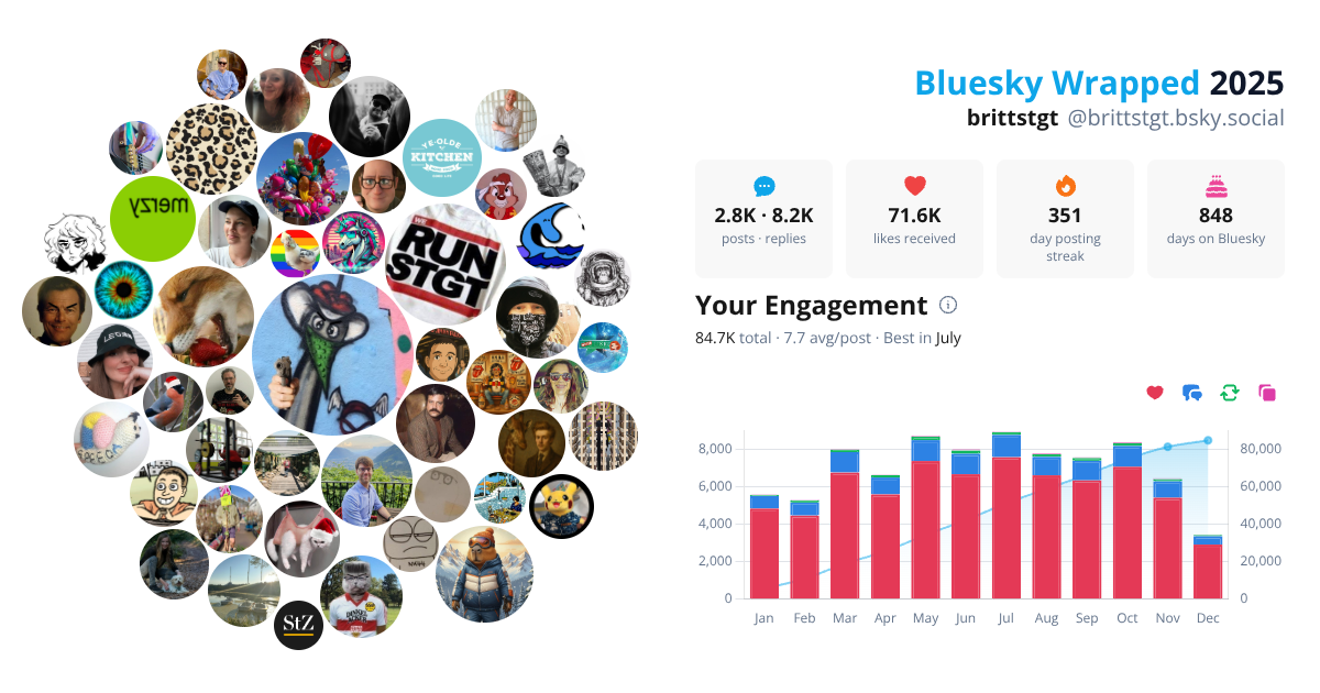 Your Bluesky Wrapped 2025 preview