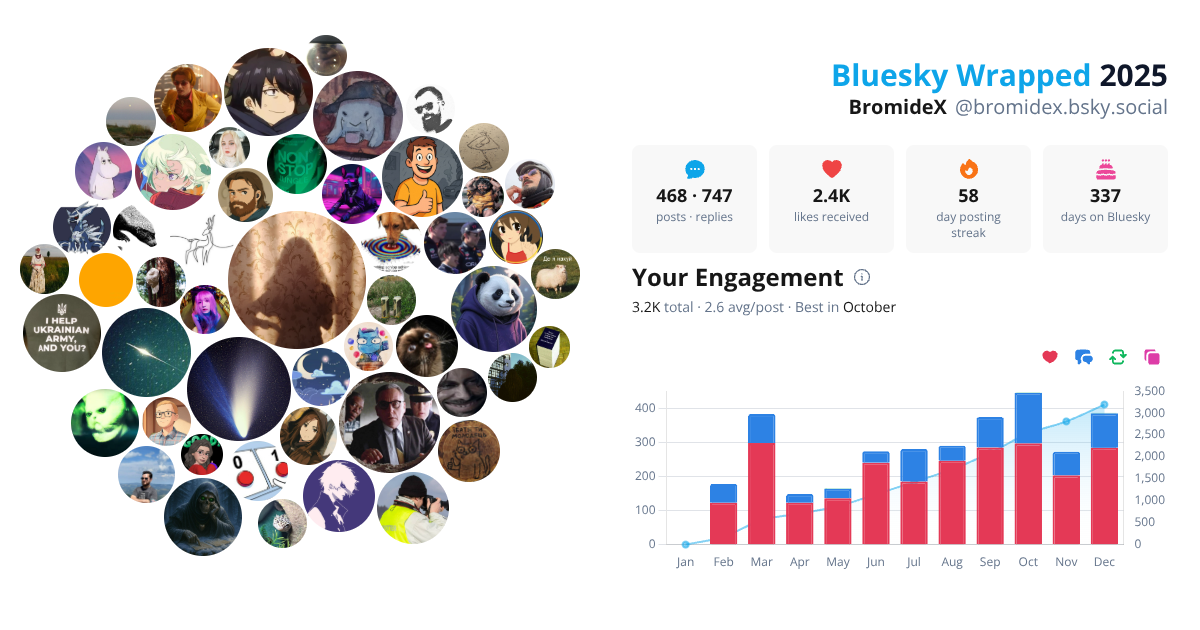 Your Bluesky Wrapped 2025 preview