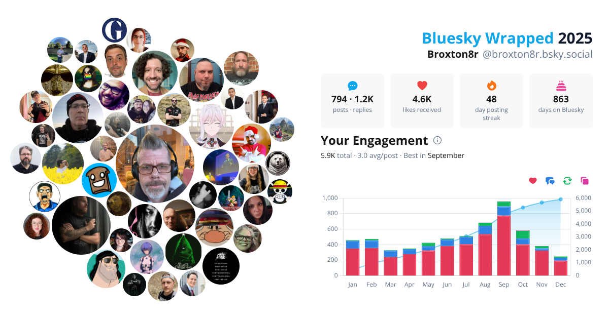 Your Bluesky Wrapped 2025 preview