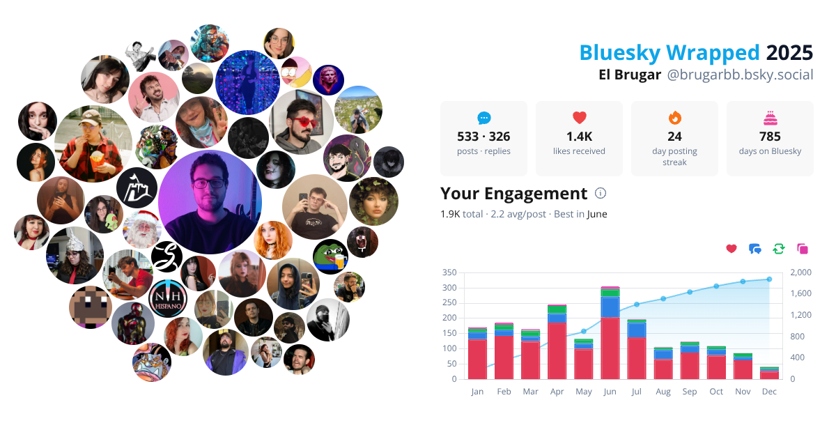 Your Bluesky Wrapped 2025 preview