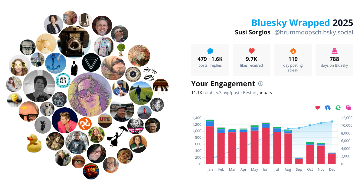 Your Bluesky Wrapped 2025 preview