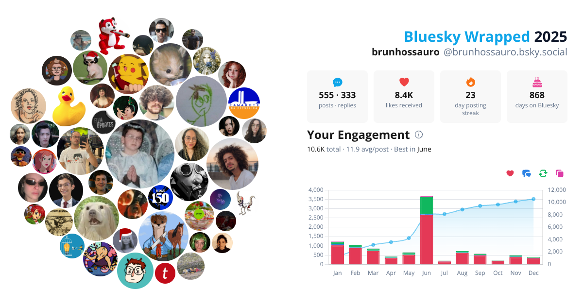 Your Bluesky Wrapped 2025 preview