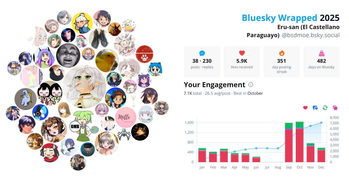 Your Bluesky Wrapped 2025 preview