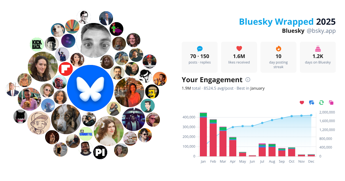 Your Bluesky Wrapped 2025 preview