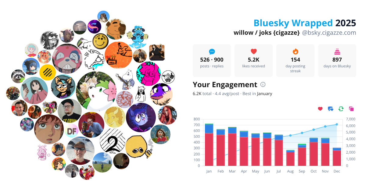 Your Bluesky Wrapped 2025 preview