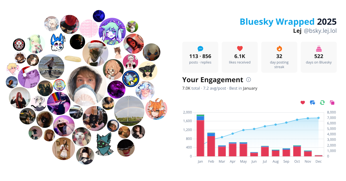 Your Bluesky Wrapped 2025 preview