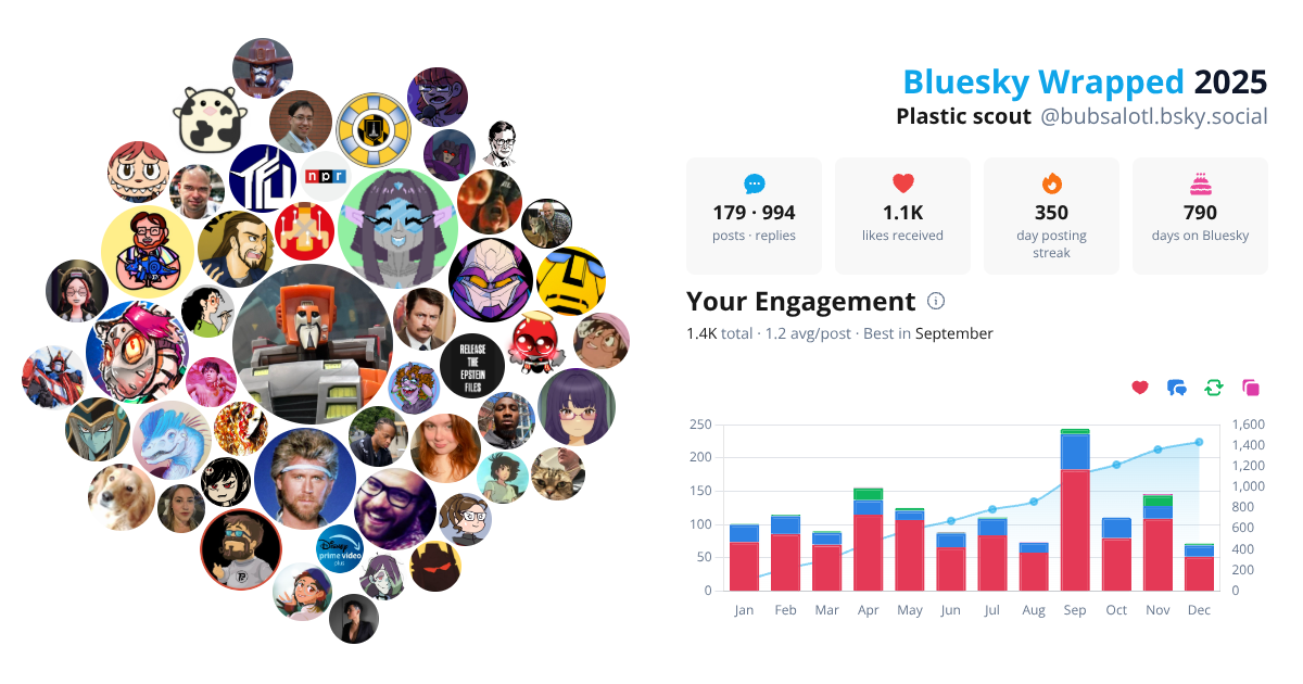 Your Bluesky Wrapped 2025 preview