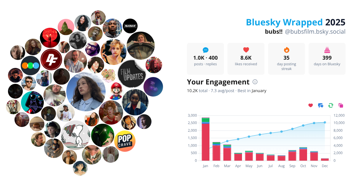 Your Bluesky Wrapped 2025 preview
