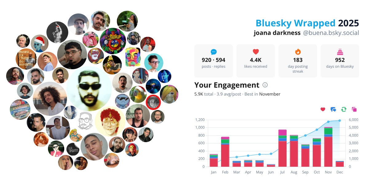 Your Bluesky Wrapped 2025 preview