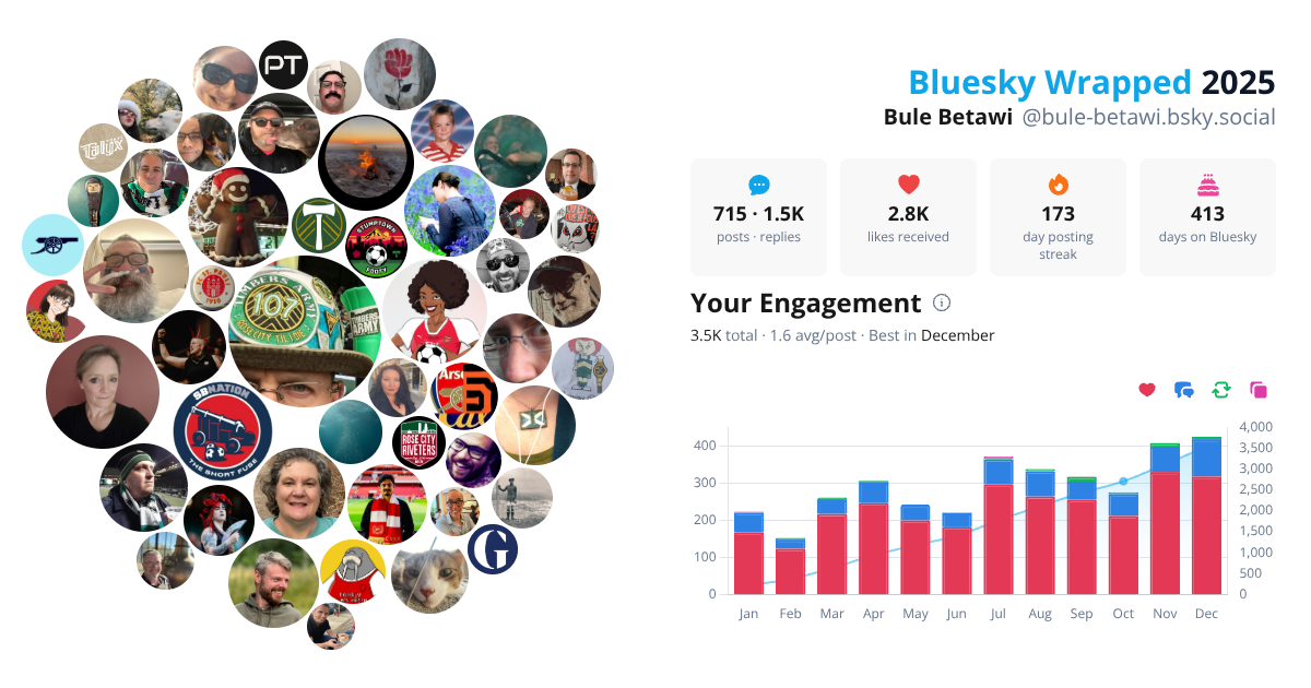 Your Bluesky Wrapped 2025 preview