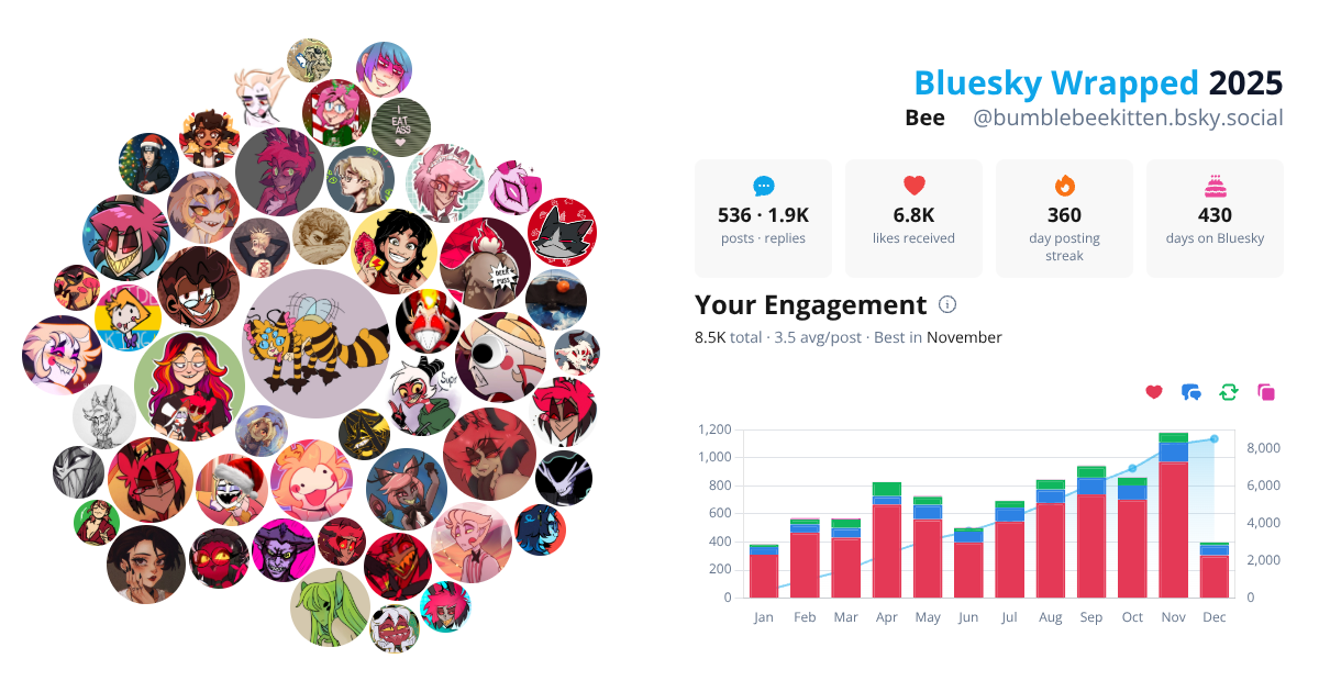 Your Bluesky Wrapped 2025 preview