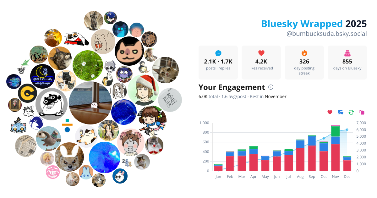 Your Bluesky Wrapped 2025 preview