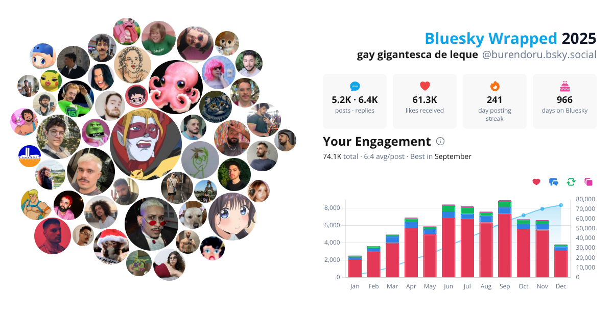 Your Bluesky Wrapped 2025 preview