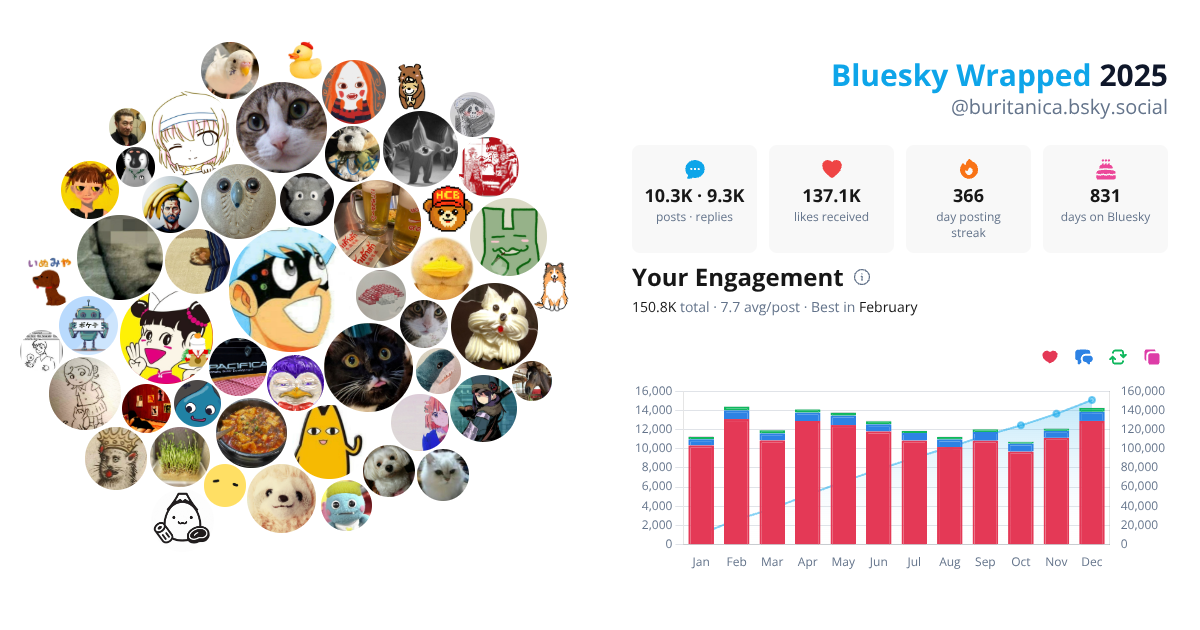 Your Bluesky Wrapped 2025 preview