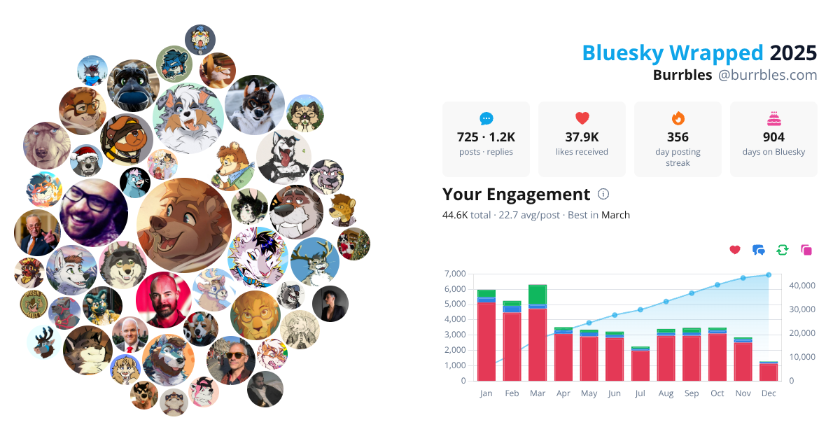 Your Bluesky Wrapped 2025 preview