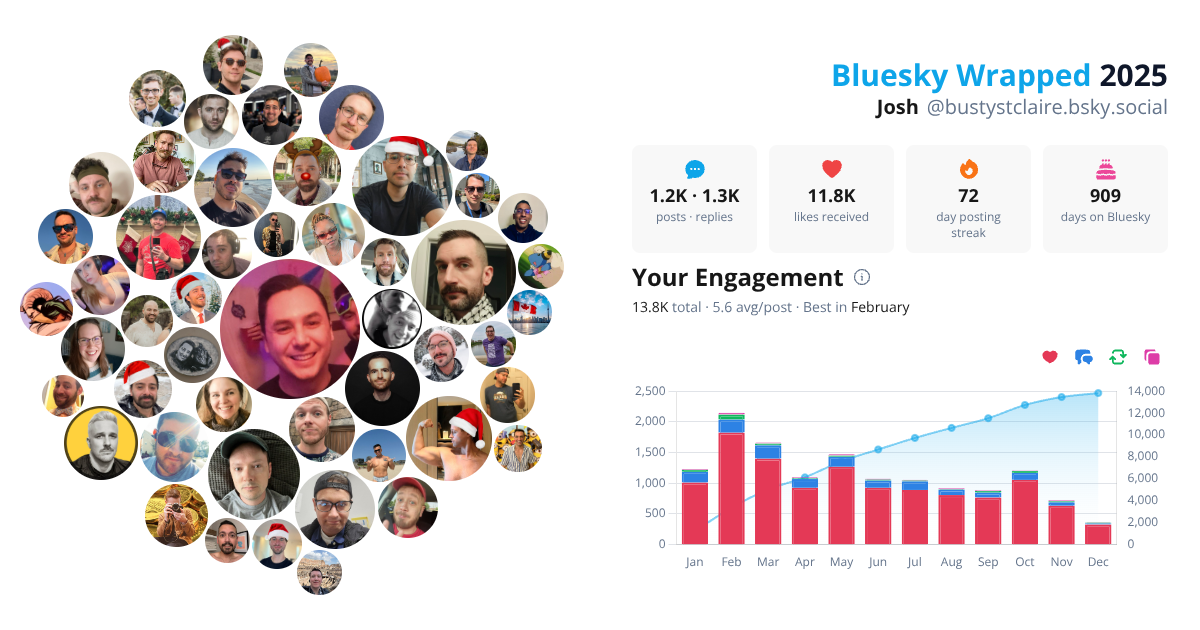 Your Bluesky Wrapped 2025 preview