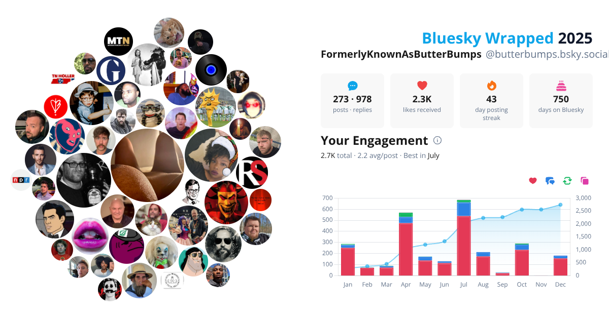 Your Bluesky Wrapped 2025 preview