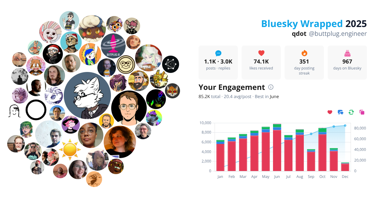 Your Bluesky Wrapped 2025 preview