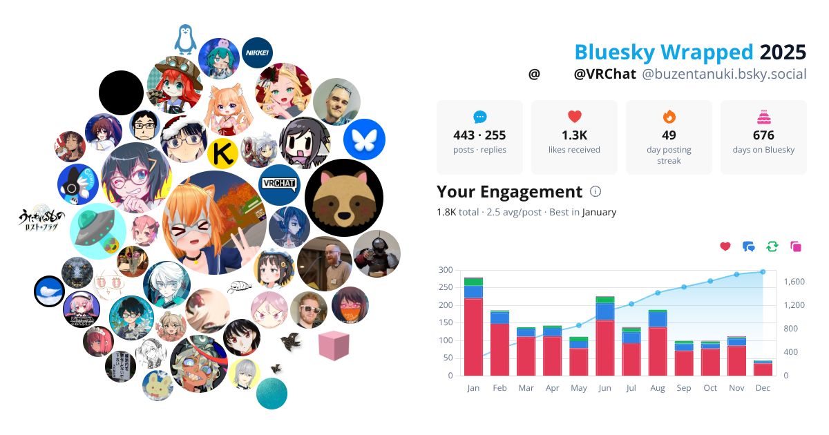 Your Bluesky Wrapped 2025 preview