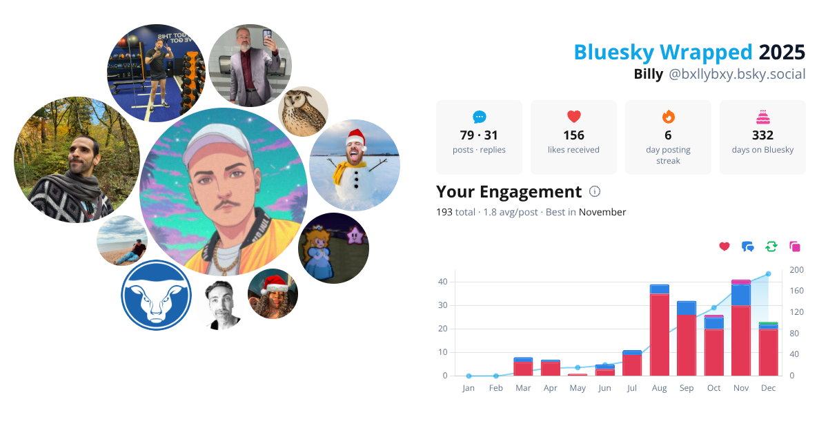 Your Bluesky Wrapped 2025 preview